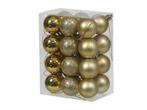 Kerstballen 4cm. 24 stuks Goud combi kunststof onbreekbaar, Nieuw, Ophalen of Verzenden