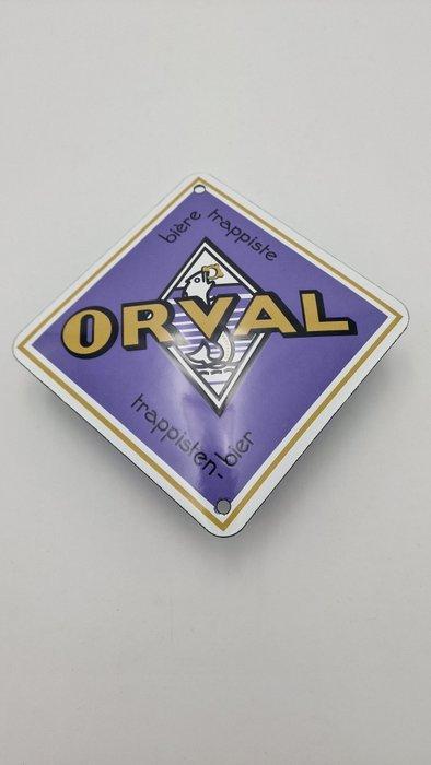 Enamel advertising sign Orval Trappist beer Belgium -, Antiek en Kunst, Antiek | Wandborden en Tegels