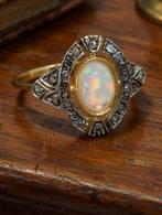 Zonder minimumprijs - Ring - 9 kt. Zilver, Geel goud Opaal -, Nieuw