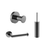 Sani Royal Toilet Accessoires Set Gun Metal, Nieuw