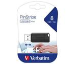 Verbatim | USB Stick | 8 GB | USB 2.0 | Pinstripe, Nieuw, Verzenden