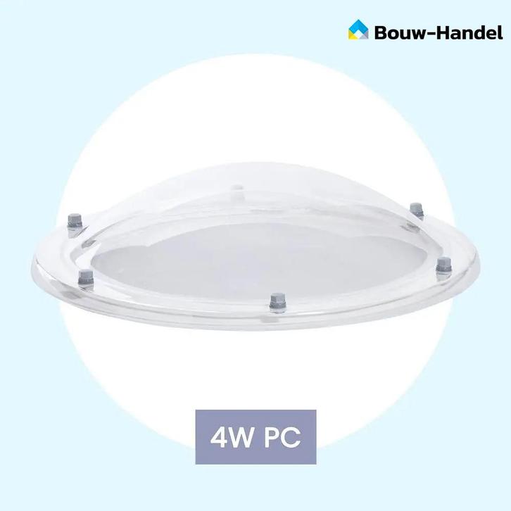 Losse ronde lichtkoepel vierwandig polycarbonaat (PC/PMMA..., Doe-het-zelf en Verbouw, Glas en Ramen, Overige typen, Nieuw, Verzenden