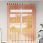 vidaXL Gordijnen met lussen 2 st terracotta 140x260 cm, Huis en Inrichting, Verzenden, Nieuw, Bruin