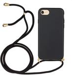 iPhone 6 Plus / 6S+ Crossbody TPU Hoesje met Koord Zwart, Ophalen of Verzenden, Nieuw