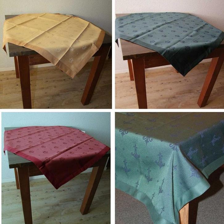 Vierkant tafelkleed tafellaken Monaco - div. kleuren - kroon, Huis en Inrichting, Tafelkleden, Binnen, Vierkant, Nieuw, Ophalen of Verzenden