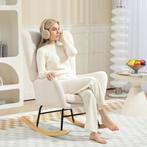 TRUUSK Schommelstoel met Armleuning - Teddy Stof - Voedingss, Verzenden