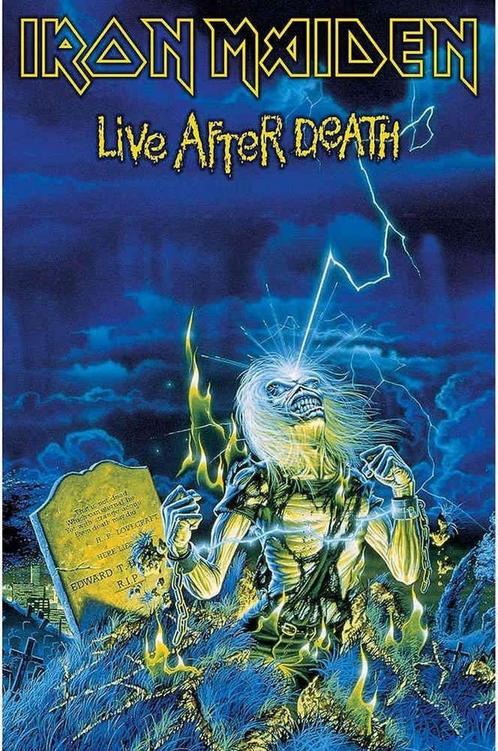 Iron Maiden Live After Death Textielposter off. merchandise, Verzamelen, Muziek, Artiesten en Beroemdheden, Poster, Artwork of Schilderij