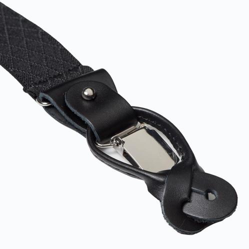 Bretels - Zwart - 3,5cm breed - Maat: 130 cm, Kleding | Heren, Riemen en Ceinturen, 115 cm of meer, Echt leder, Zwart, Nieuw, Riem of Ceintuur