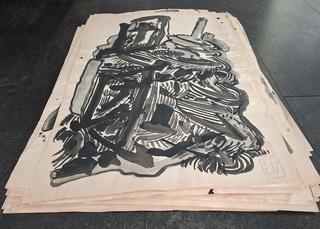 Ca. 100x Verzameling , Ernst Vijlbrief (1934-2010), 100 A, Antiek en Kunst, Kunst | Schilderijen | Abstract