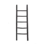 Houten decoratie ladder | Black Teak | 50x5x150