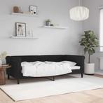 vidaXL Slaapbank 90x190 cm fluweel zwart, Huis en Inrichting, 90 cm, Eenpersoons, Verzenden, Zwart