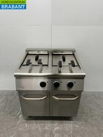 RVS Combisteel Dubbele Friteuse Frituur 2 x 18 Liter 400V, Ophalen of Verzenden, Gebruikt