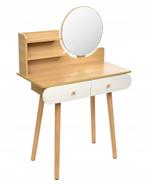 Kaptafel - ronde spiegel - make up tafel - 80x40x122 cm -..., Huis en Inrichting, Tafels | Kaptafels, Ophalen of Verzenden, Nieuw