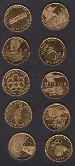 Wereld. Olympic Games Commemorative Medal 22kt gold plated/