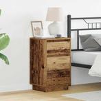 vidaXL Nachtkastje met lade Oud Hout 39 x 34.5 x 65 cm, Minder dan 45 cm, Verzenden, Nieuw, 55 tot 70 cm