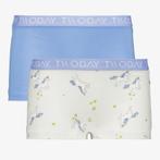 TwoDay 2-pack meisjes boxershorts unicorn blauw maat 98/104, Kleding | Dames, Verzenden