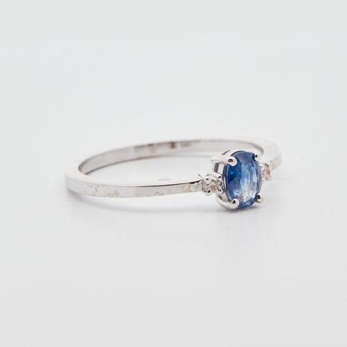 Zonder Minimumprijs - Ring 14 kt. - 0.50ct. tw. Saffier, Sieraden, Tassen en Uiterlijk, Ringen