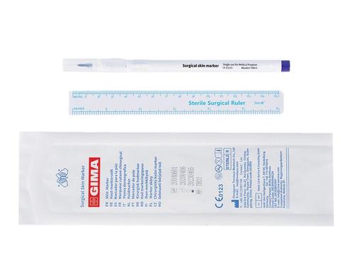 Huidmarker steriel 1 mm violet met liniaal, Diversen, Verpleegmiddelen, Nieuw, Verzenden