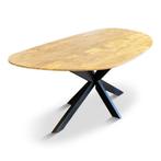 Organische eettafel mango / zwart met spinpoot Laagste prijs, Overige materialen, Nieuw, 50 tot 100 cm, Overige vormen