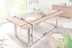 Eettafel MAMMUT 220cm 60mm tafelblad acacia honing finish -, Ophalen of Verzenden, Nieuw