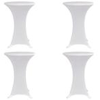 vidaXL Statafelhoes 4 st stretch Ø70 cm wit, Verzenden, Nieuw