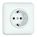 BAKELIET stopcontact wit inbouw I Gratis verzending!, Doe-het-zelf en Verbouw, Verzenden, Nieuw, Stopcontact