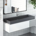 vidaXL Wastafel 120x46x11 cm mineraal gegoten/marmer gegoten, Verzenden, Nieuw