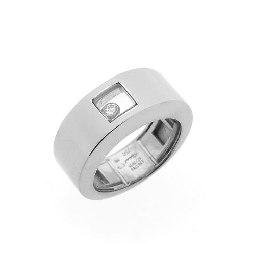 18 Krt. Witgouden ring met diamant 0,05 ct. | Chopard, Sieraden, Tassen en Uiterlijk, Ringen, Dame, Met edelsteen, Overige kleuren