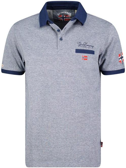 Geographical Norway Denim Polo Shirt Blauw Kola, Kleding | Heren, Polo's, Blauw, Nieuw, Verzenden