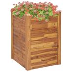 vidaXL Plantenbak verhoogd 60x60x84 cm massief acaciahout, Tuin en Terras, Verzenden, Nieuw, 60 tot 100 cm, 60 cm of meer