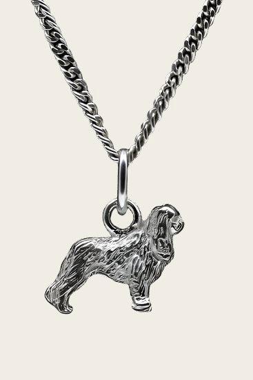 Zilveren King Charles spaniel ketting hanger - klein, Sieraden, Tassen en Uiterlijk, Kettinghangers, Nieuw, Verzenden