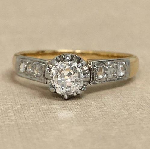 Zonder Minimumprijs - Ring - 18 karaat Platina, Roségoud -, Sieraden, Tassen en Uiterlijk, Ringen