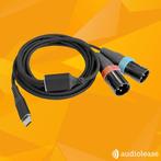 USB-C naar 2 x XLR male 2m 32Bit/384kHz, Ophalen of Verzenden, Nieuw