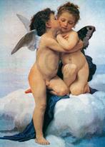 Kunstdruk William Bouguereau - First Kiss 50x70cm, Verzenden, Nieuw