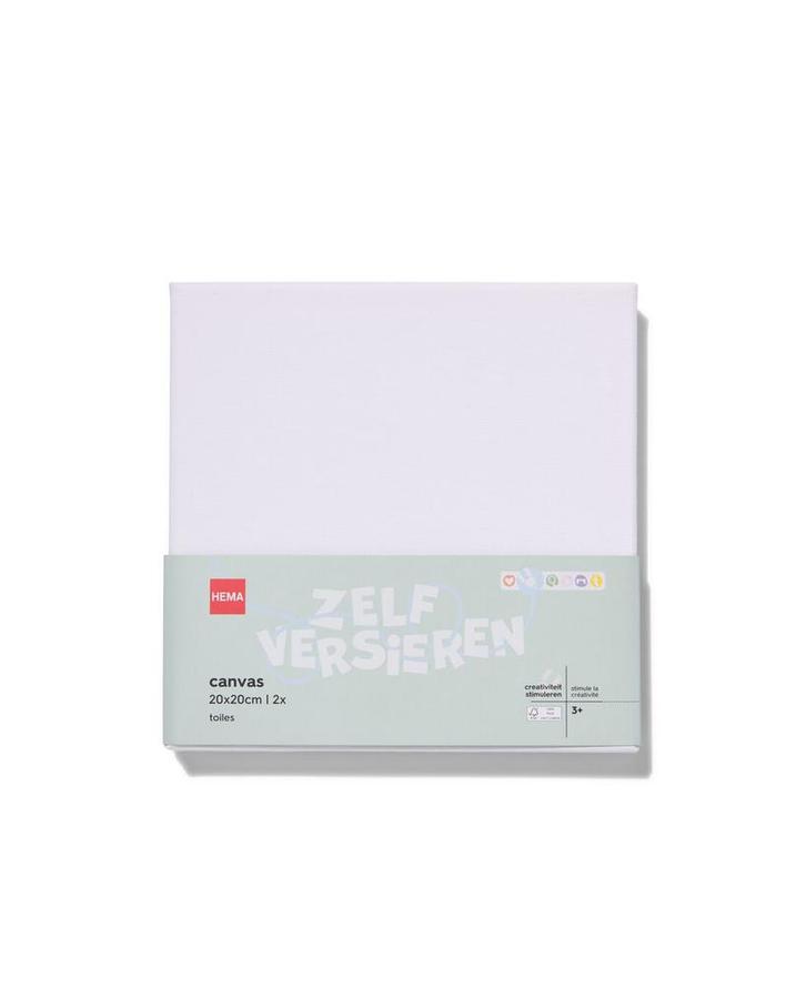 HEMA Canvasdoeken 20x20 - 2 stuks 2+1 gratis, Hobby en Vrije tijd, Schilderen, Nieuw, Verzenden