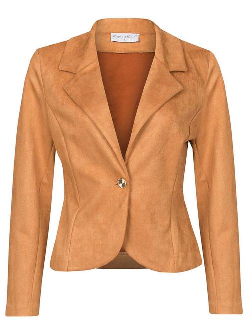 Blazer Simone Camel XXXL (46), damesjasje, Kleding | Dames, Jasjes, Kostuums en Pakken, Verzenden