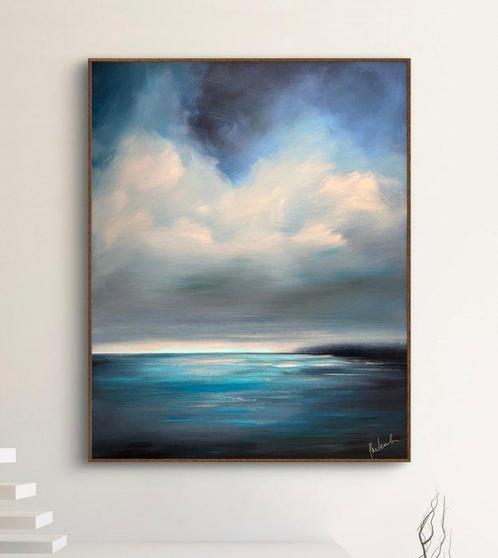 Anna Pavlenko (1984) - Meer Abstrakte Original Landschaft, Antiek en Kunst, Kunst | Schilderijen | Modern