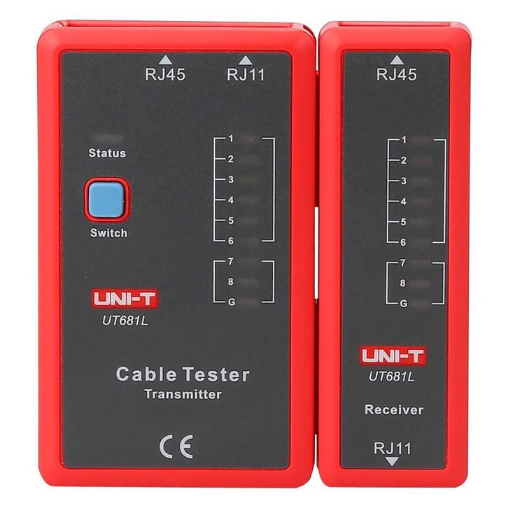 Uni-T Netwerk Kabeltester - RJ45 (8P8C) + RJ11 (6P4C) -, Doe-het-zelf en Verbouw, Meetapparatuur, Nieuw, Verzenden