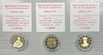 Monaco. 2 Euro 2020/2022 (3 monnaies) Proof (Zonder, Postzegels en Munten