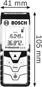Bosch Professional GLM 40 Afstandmeter - Tot 40 meter, Ophalen of Verzenden