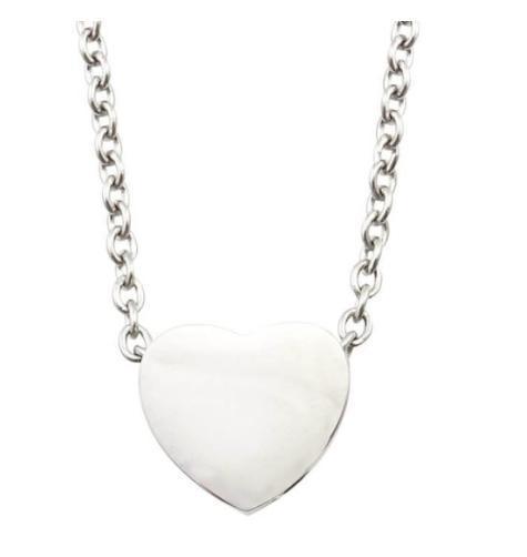 Ashanger assieraad hart rvs zilver kan gegraveerd worden, Sieraden, Tassen en Uiterlijk, Kettinghangers, Zilver, Nieuw, Hart, Overige materialen