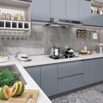 vidaXL Meubelfolie zelfklevend 500x90 cm PVC grijs, Huis en Inrichting, Stoffering | Gordijnen en Lamellen, Verzenden, Nieuw, Grijs