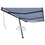 vidaXL Luifel vrijstaand automatisch 600x350 cm blauw en wit, Verzenden, Nieuw