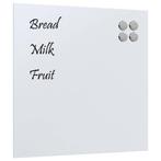 Magneetbord Wit Glas - 60x60cm - OP = OP! - 41% Korting, Ophalen of Verzenden, Nieuw, Magneetbord