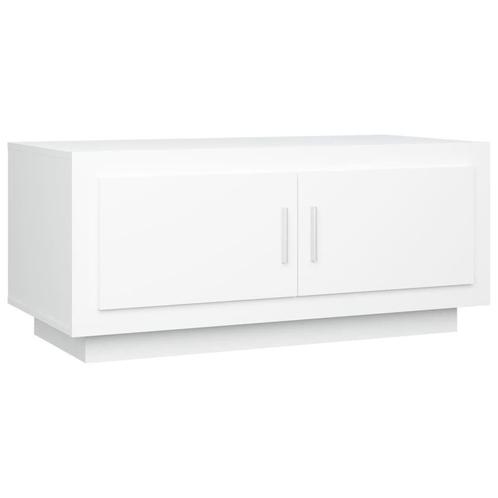 Salontafel Wit Bewerkt Hout | Tweedekansje | Ruime Tafel, Huis en Inrichting, Tafels | Salontafels, 100 tot 150 cm, Rechthoekig