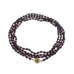 Glaskralen ketting/sautoir met gouden slot, Sieraden, Tassen en Uiterlijk, Kettingen, Ophalen of Verzenden, Gebruikt, Overige kleuren