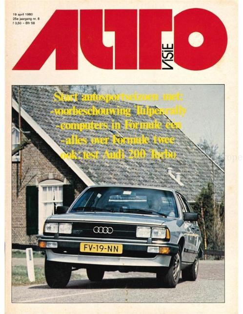 1980 AUTOVISIE MAGAZINE 08 NEDERLANDS, Boeken, Auto's | Folders en Tijdschriften
