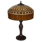 Tiffany tafellamp – Ø 38 × H 59 cm – Geometrisch patroon, Verzenden, Nieuw