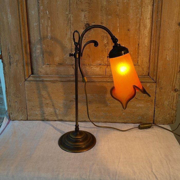 Tafellamp - Bureau lamp - Ondertekende pâte de verre van, Antiek en Kunst, Curiosa en Brocante