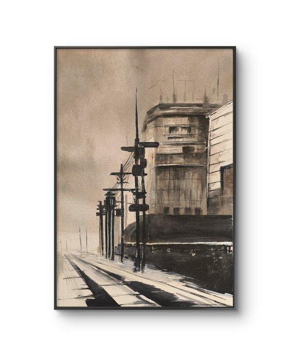 Javier Plata - Industrial N.Y. No Reserve, Antiek en Kunst, Kunst | Schilderijen | Modern